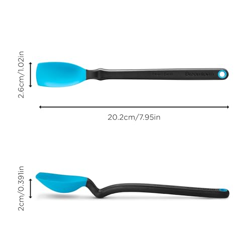 Dreamfarm Mini Supoon Non-Stick Sit-Up Silicone Scraping Cooking Spoon, Jar Scraper Measures 5ml Tsp - 8" Dreamfarm Blue - color: Blue, size: Mini