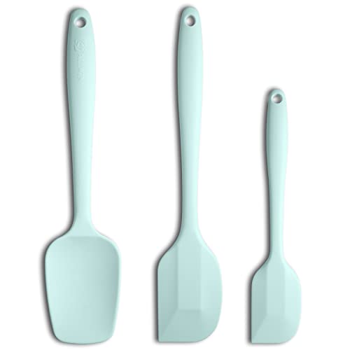 3-Piece Silicone Spatula Set, 600°F Heat Resistant, Macaron Navy - color: E-Macaron Navy