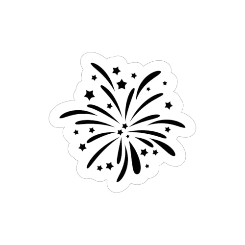 Cookie Cutter and Stencil Bundle Royal Icing Cookies Stencils Paint Your Own Biscuit Bakery Starter Kits Royal Icing Fondant Cutters Birthday Wedding Holiday Cookies Painting Coloring Pages Comb - style: Fireworks