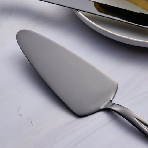 GoGeiLi Black Stainless Steel Wedding Cake Cutting Set - color: Black
