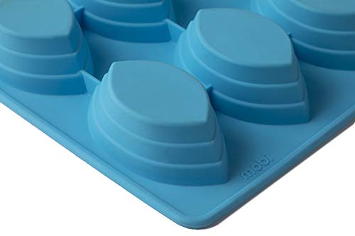 Mobi 12 Dessert Boats Silicone Baking Mold Blue