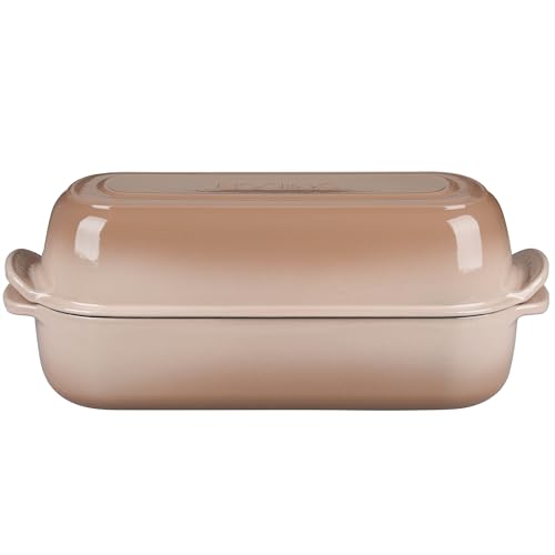 EDGING CASTING Enameled Cast Iron Loaf Pan with Lid, Bread pan, Dutch Oven Bread pan for Homemade Sourdough Bread Baking, 12.5x5.5 inch, 5qt, Mocha - color: Mocha