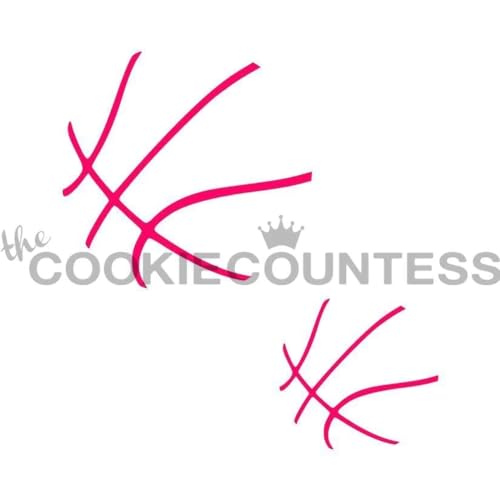 The Cookie Countess Basketball 2 Sizes Stencil