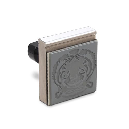 Infusion Traditional Wood Stamp with Black Wood Handle (3" x 3") - size: 3" X 3"