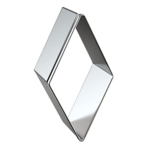 Rhombus Diamond Cookie Cutter Set - 4 Piece Assorted Sizes (5 Inch, 4 Inch, 3 Inch, 2 Inch) - Stainless Steel - color: Rhombus
