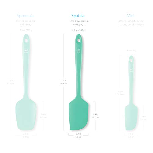 DI ORO Large Silicone Spatula - 600F Heat Resistant, Mint - color: Mint
