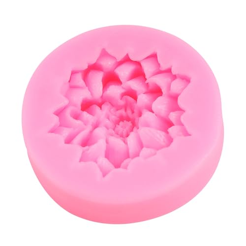 3D Chrysanthemum Silicone Mold Flower Fondant Cake Molds Set Of 2 - color: Style H