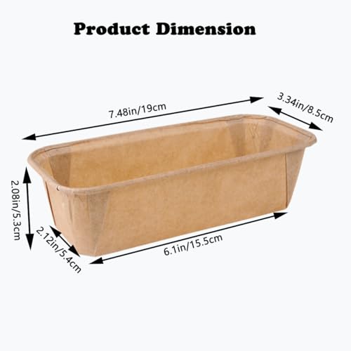 50 Pcs Disposable Paper Loaf Pans for Baking, Large Rectangular - color: rectangular-50