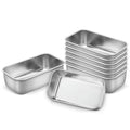 LIANYU 6.3 x 3.5 In Stainless Steel Mini Loaf Pan for Baking Bread, 8 Pack - size: Small