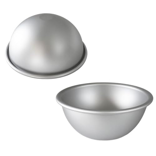 6 Inch Sphere Cake Pan, Hemisphere Anodized Aluminum Baking Mold - size: 6 Inch