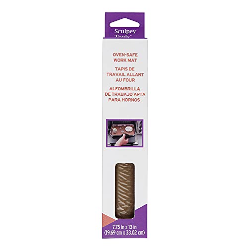 Polyform Sculpey Tools Oven-Safe Work Mat, Reusable silicone non-skid mat, polymer oven bake clay tool, 7.75” H x 13” W, great for all skill levels and craft projects, Medium
