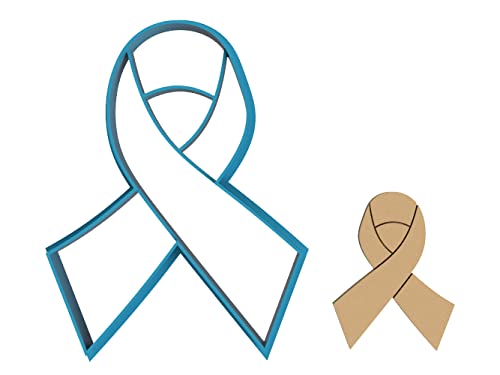 Cancer Ribbon - Cookie Cutter/Sugar Cookie/Fondant/Clay (1068) - size: 3 inch