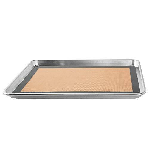 GRIDMANN Pro Silicone Baking Mat - Set of 2 Non-Stick Half Sheet (16-1/2" x 11-5/8") Food Safe Tray Pan Liners