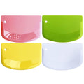 Hard Dough Scraper 4 PCs PP Plastic Bench Scraper Food Scraper