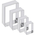 Rectangle Cookie Cutter ANCKNE Stainless Steel Rectangle Biscuit Molds Square Pastry Molds Fondant Cake Cookie Cutter Set 1 Inch Depth - color: Rectangle