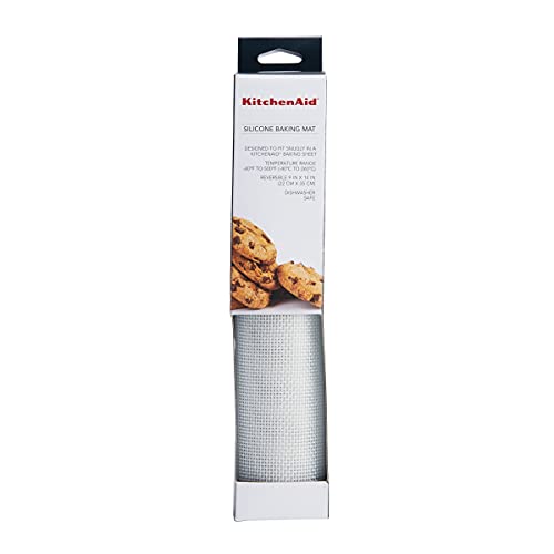 KitchenAid Silicone Medium Baking Mat, 9x14-Inch, Gray - size: 9"L x 14"W
