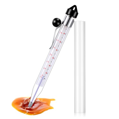 Photect 1 Pcs Candy Thermometer with Pot Clip 8", Black - color: Black