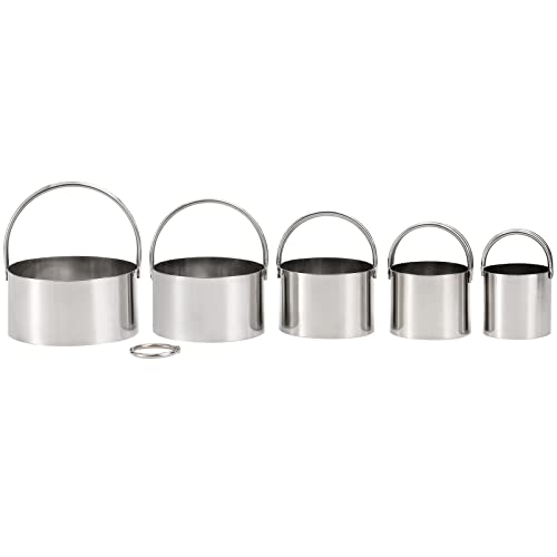 Tosnail Pastry Cutter, Dough Blender, 3 Cup Flour Sifter and Biscuit Cutter, 8 Pieces Stainless Steel Professional Dough Tools for Baking Cookies and Donuts