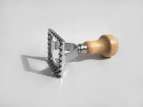 Tredoni 1.9" Fluted Square Ravioli/Dough Stamp Cutter (1.9 inch // Small) - size: 1.9 inch // Small