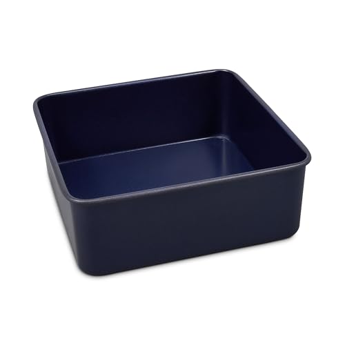 Zyliss E980201 Non-Stick Loose Base Square Cake Tin | 20cm/8in | Carbon Steel | Dark Blue | Baking Tin/Bakeware | Dishwasher Safe | 5 Year Guarantee - style: Loose Base Square Cake Tin