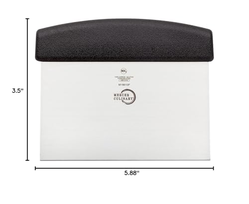 Mercer Culinary Millennia Bench Scraper, 5 7/8 Inch X 3 1/2 Inch Blade, Black Handle - color: Black, size: 5 7/8" X 3 1/2"