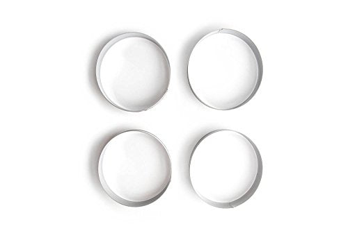 Fox Run English Muffin Ring Molds, Set of 4, Stainless Steel