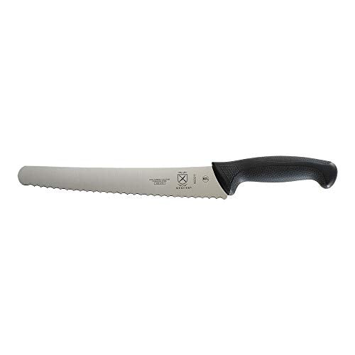 Mercer Culinary M23211 Millennia Black Handle, 10-Inch Left Handed Wavy Edge Wide, Bread Knife - size: 10", style: Millenia Black Handle