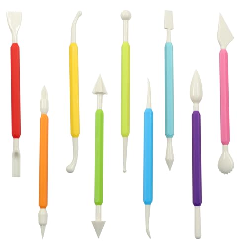 Rierdge 9 PCS Clay Tools Double-Ended Sculpting Tools Set