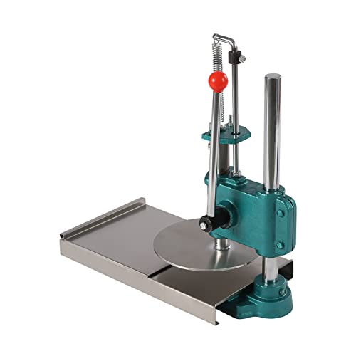 Pizza Dough Press Machine, 9.5" Manual Pastry Press Machine Household Pizza Dough Stainless Steel Maker w/Dual 0.2in Thick Plates for Making Hand Pies Meatloaf Pizza Crusts Soft Rolls Puff Pastry