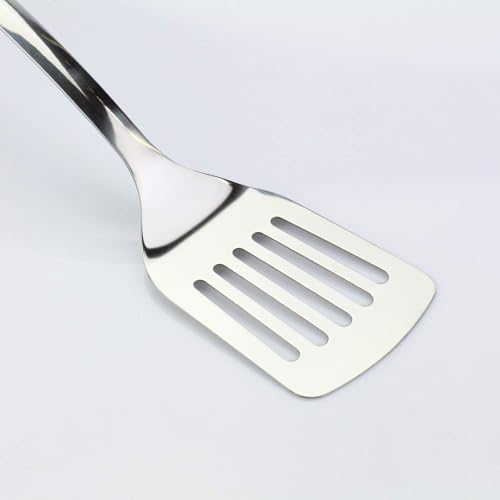Stainless Steel Spatulas Set, 2 Pack Metal Solid & Slotted Turner - color: B-Turner Spatula Set