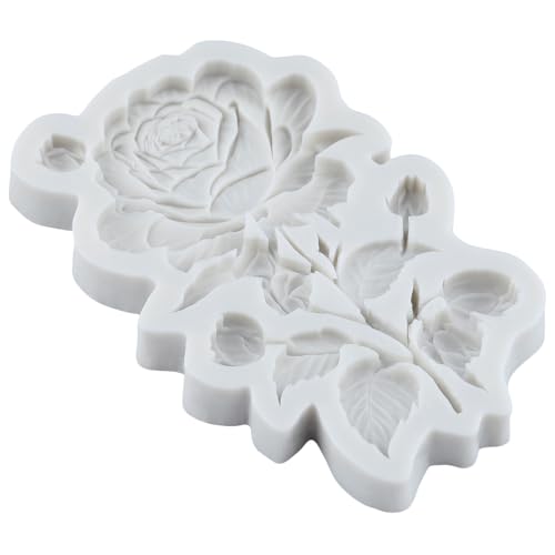 Flower Silicone Mold Rose Hydrangea Flower Fondant Molds Set of 4 - color: Style L