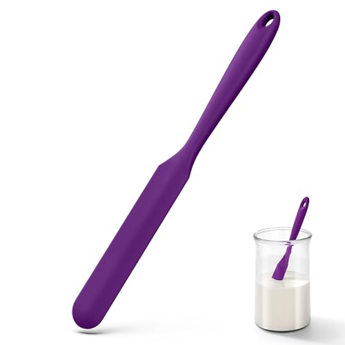 U-Taste Skinny Silicone Jar Spatula Scraper, 10in Sourdough Tool, Purple - color: Purple, size: 9.72 in