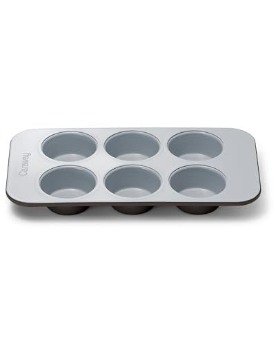 Caraway Non-Stick Ceramic-Coated 6-Cup Muffin Pan - color: Black, size: Muffin Pan (6 Cup)