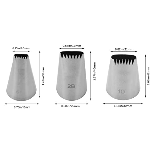 Symphony Wire Tips, Stainless Steel Icing Piping Nozzles For Pastry Fondant Tools (D) - color: D