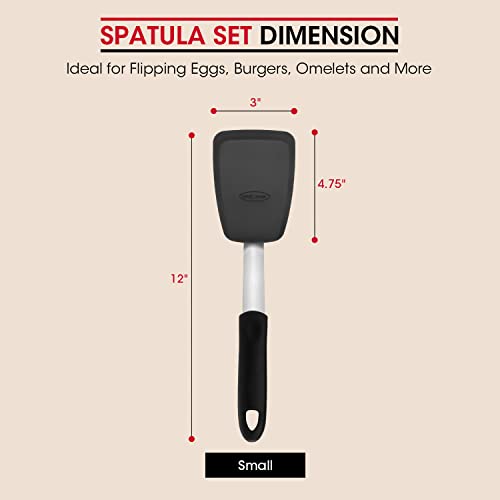 Unicook Small Flexible Silicone Spatula, Food Grade Turner for Kitchen Use - size: Small