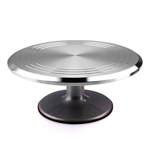 Uten Cake Stand 12 Inch, Turntable Aluminium Alloy for Decorating, Display