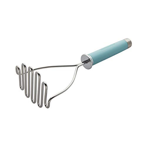 KitchenAid Gourmet Stainless Steel Wire Masher, 10.24-Inch, Aqua Sky - color: Aqua Sky, style: Gourmet Handle