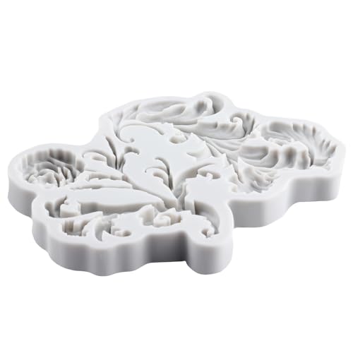 Baroque Scroll Silicone Molds Relief Flower Filigree Fondant Mold - color: Style ZI