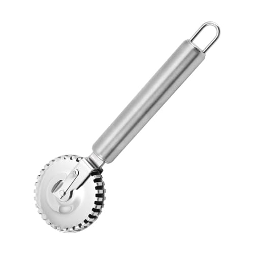 Stainless Steel Pastries Crimper Ravioli Cutter with Ergonomic Handle for Dough and Pastries Cutting Sealing Home Baking
