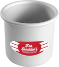 Fat Daddio's Round Cake Pan, Silver, 4 x 4 Inch (Pack of 6) - size: 4 x 4 Inch, Set of 6, style: 4" Depth
