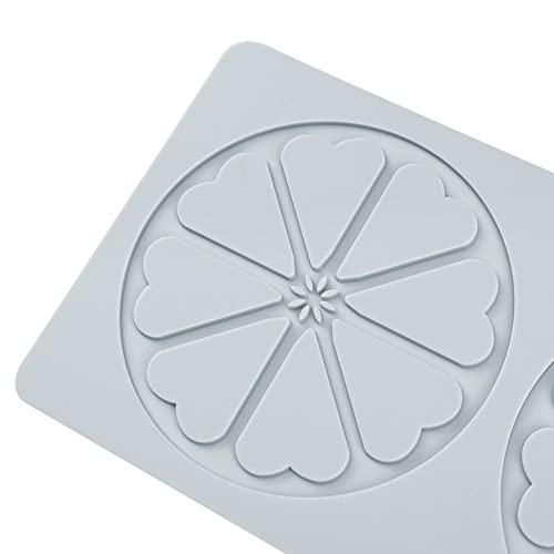 TUKE 3D Leaves Silicone Molds Flower Cake Fondant Mat Bee Leaf Pastry Moulds Rose Impression Chocolate Hollow Lace Mold (Sector_8.92x4.6x0.12inch_A) - size: Sector_8.92x4.6x0.12inch_A