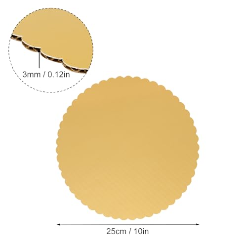 55 Pack 10 Inch Gold Cake Boards, Rounds Cake Cardboard - size: 55 Pack 10 Inch Gold Rounds