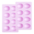 2 Pack Silicone Egg Molds 8 Cavity Easter Silicone Candy Mold 3D Egg-Shaped Silicone Baking Mold for Chocolate, Jello, Mini Cakes, DIY Desserts, Candy, Ice, Pudding, Baking (2, Purple) - color: Purple