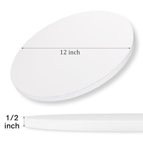 Trwcrt 10 PCS Cake Boards 12 Inch Round, Cake Drums 1/2 Inch Thick Sturdy Multiple Layers Smooth Edged for Birthday Wedding Party Displays - size: 12inch