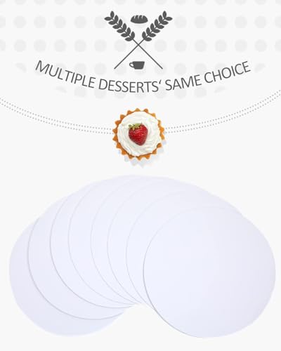 qiqee 11 Inch White Cake Boards Round 40-Packs Circles Rounds Base Food-Grade Cardboard Cake Plate（Thinner But Stronger） - color: White, size: 11 inch / 40Pcs