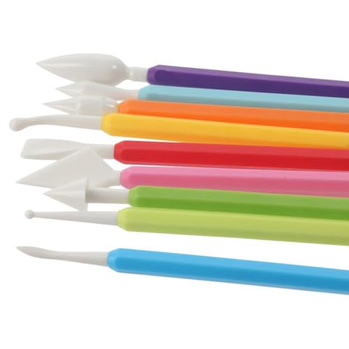 13PCS DIY Fondant Tool Gum Paste Modeling Tools Cake Decorating Hand Tool Double Head Metal Ball Modeling Tools