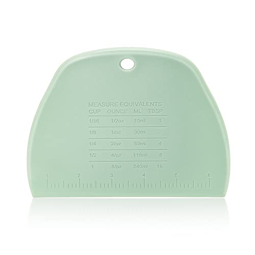 Dough Scraper Bench Scraper for Baking,3 Pieces Food Safe Plastic Dough/Cake/Bread/Pizza Cutter for Kitchen tools - color: Green,Yellow