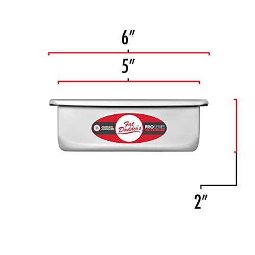 Fat Daddio's PSQ-552 Anodized Aluminum Square Cake Pan, 5 x 2 Inch - size: 5 x 2 Inch, style: 2" Depth