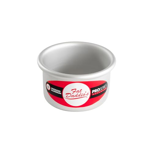 Fat Daddio's PCC-32SET Anodized Aluminum Round Cheesecake Pan with Removable Bottom, 3 x 2 inch, Set of 2 - size: 3 x 2 Inch, Set of 2, style: Sets