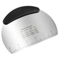 Professional Stainless Steel Dough Cutter and Scraper Combo - 2-in-1 Baking Tool for Bread, Pizza & Pastry | Multi-Use Bench Scraper with Kitchen Utensils Grip (Heavy Duty Dough Tool) - color: Silver/Black